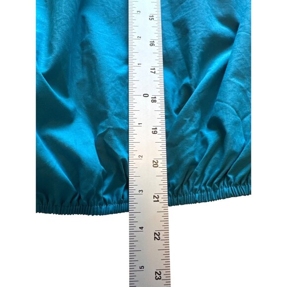 Ryu Off-Shoulder Embroidered Blouse Teal Top M 100% Cotton Boho Chic Stylish NWT - Picture 10 of 13